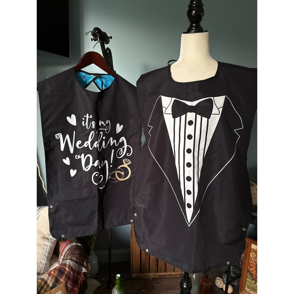 Wedding Day Apron Emergency Kit Bundle Tuxedo Mother in Law Handkerchief